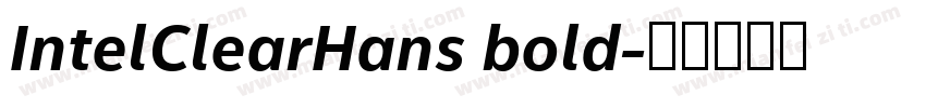 IntelClearHans bold字体转换